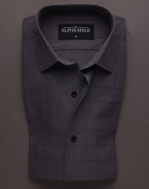 Embossed Gharcoal Grey Checkered
