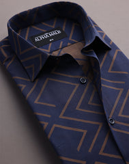 Blue & Gold Abstract