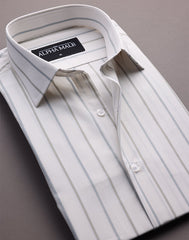 Cream Base Broad Stripes