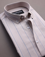 Biege & Blue Stripes