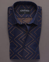 Blue & Gold Abstract