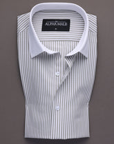 Oxford Green & White Stripes