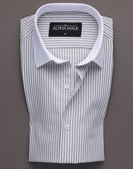 Oxford Green & White Stripes