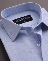 Contemporary Print in Blue