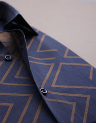 Blue & Gold Abstract