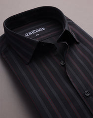 Black Base Textured Stripes