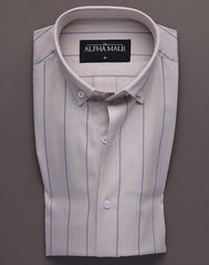 Biege & Blue Stripes