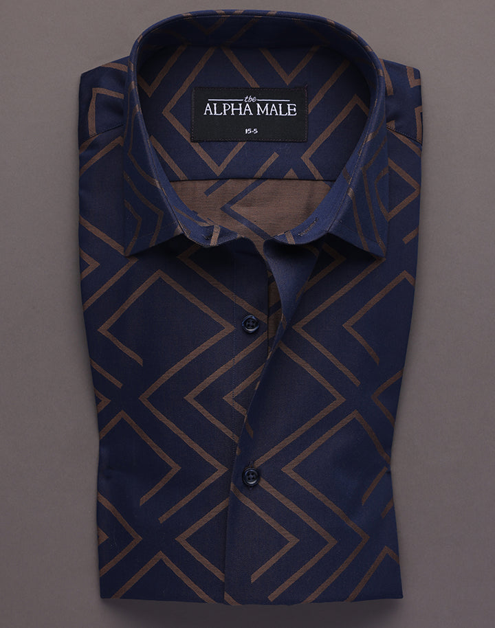 Blue & Gold Abstract