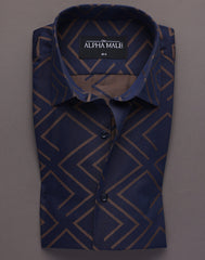 Blue & Gold Abstract