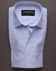 Contemporary Print in Blue