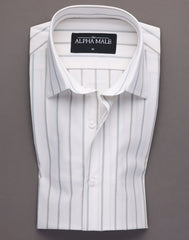 Cream Base Broad Stripes