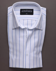 Herringbone Stripes in White