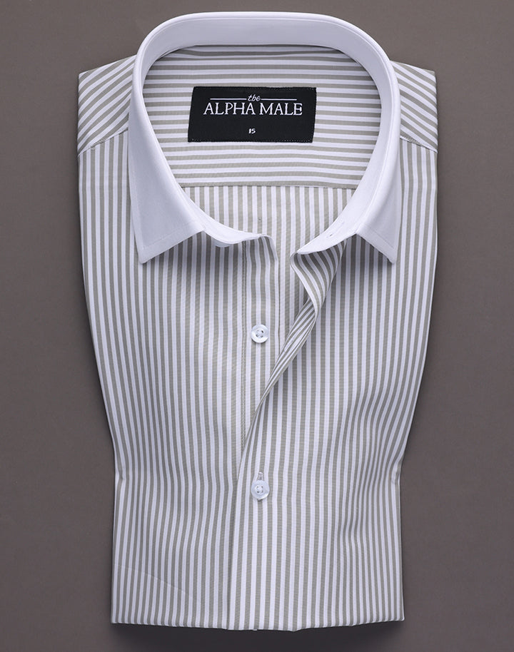 Oxford Green & White Stripes