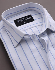 Herringbone Stripes in White