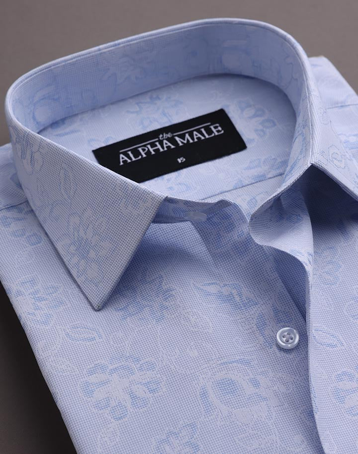 Contemporary Print in Blue